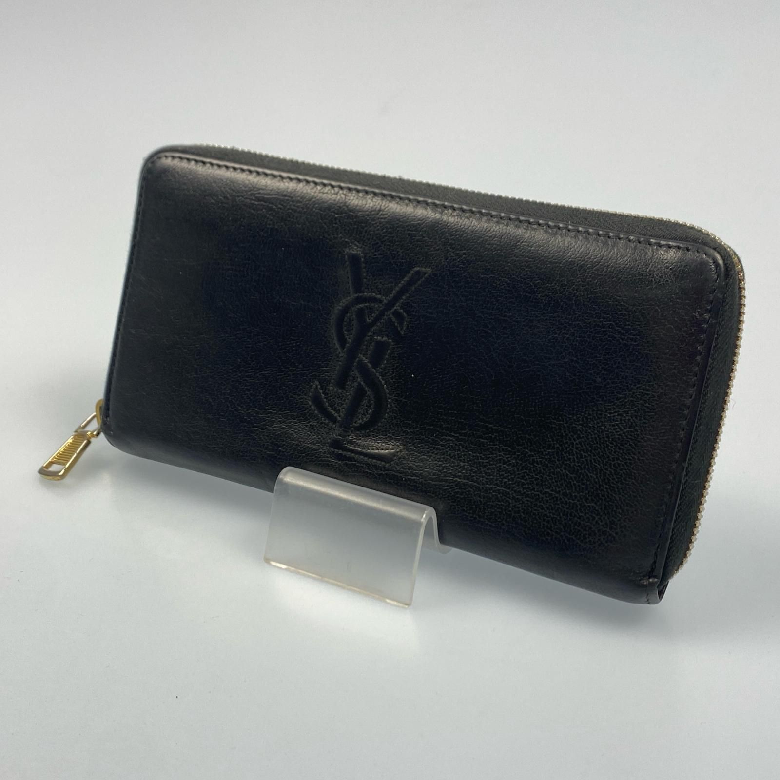 【姫路東店】 中古 YVES SAINT LAURENT | イヴ・サンローラン 長財布 352904 ラウンドファスナー長財布 ブラック 【125】