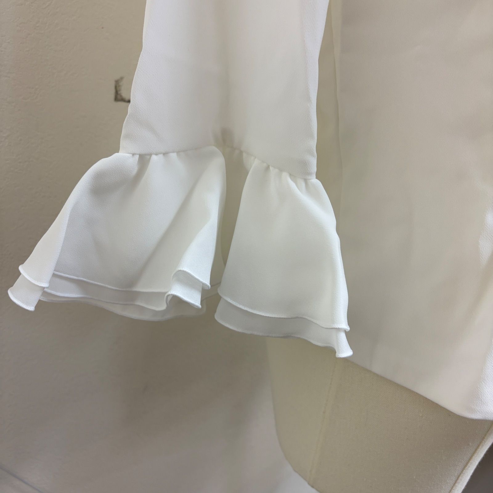 HERMOSA】フラメンコ衣装 トップス ブラウス 白 ホワイト 無地