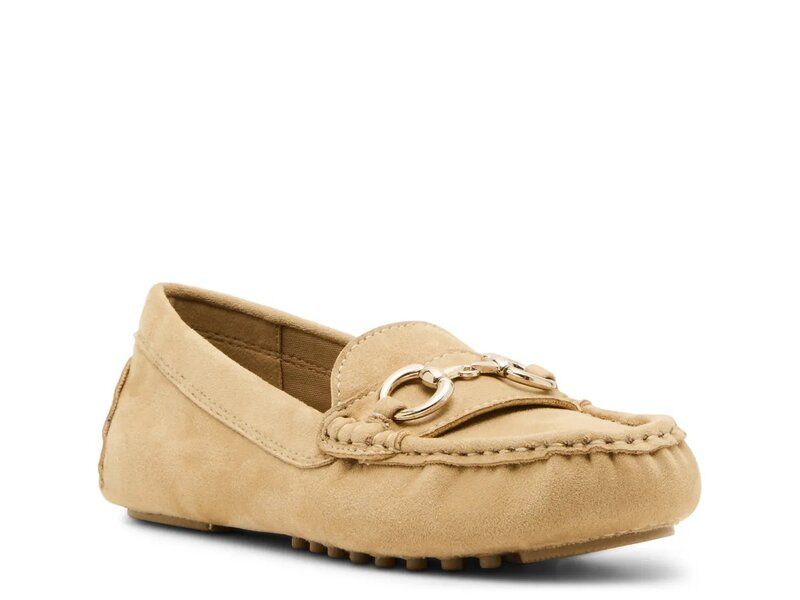 アンクライン レディース シューズ スリッポン・ローファー Anne Klein Chrystie Loafer Tan Suede タン