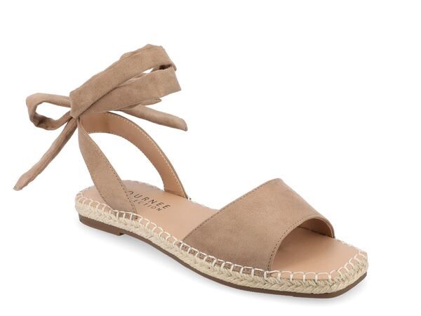ジュルネ コレクション レディース シューズ サンダル Journee Collection Emelie Espadrille Sandal Dark Brown ブラウン