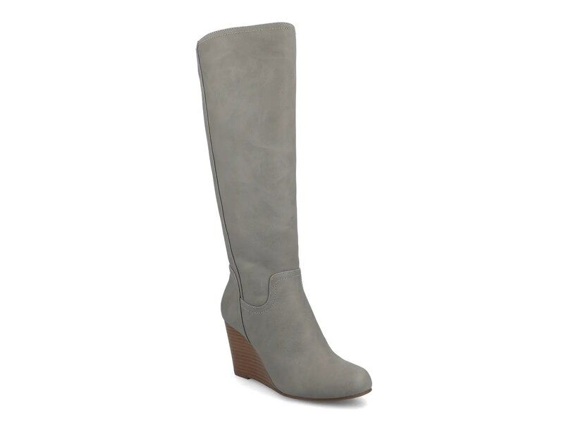 ジャーニー レディース シューズ ブーツ・レインブーツ Journee Langly Wedge Boot Grey グレー