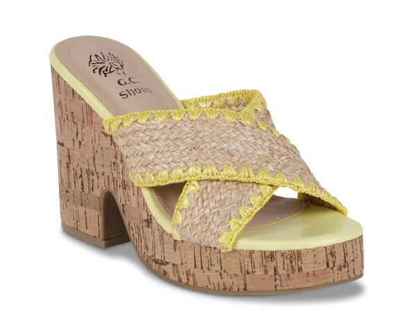 ジーシーシューズ レディース シューズ サンダル GC Shoes Elsa Flat Sandal Yellow イエロー