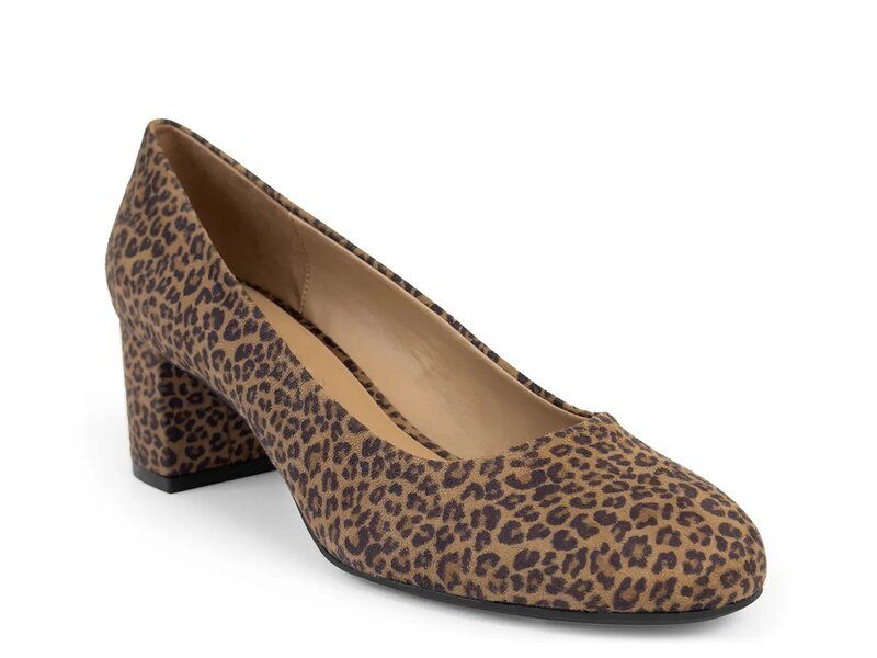エアロソールズ レディース シューズ パンプス Aerosoles Ebel Pump TanBlack Leopard Print Synthetic ブラック