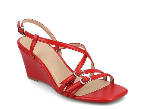 ジャーニー レディース シューズ サンダル Journee Clinne Wedge Sandal Red レッド