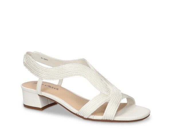 イージーストリート レディース シューズ サンダル Easy Street Festival Sandal White Woven ホワイト