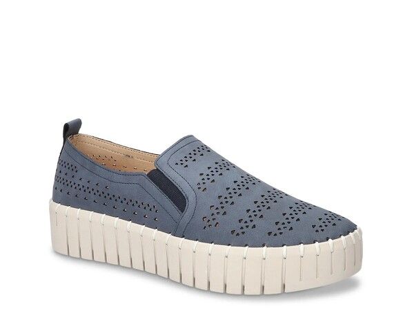 イージーストリート レディース シューズ スニーカー プラットフォーム Easy Street Peppy Platform Sneaker Navy ネイビー