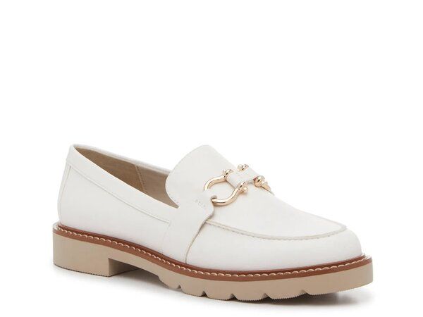 アンクライン レディース シューズ スリッポン・ローファー Anne Klein Ezra Loafer White ホワイト