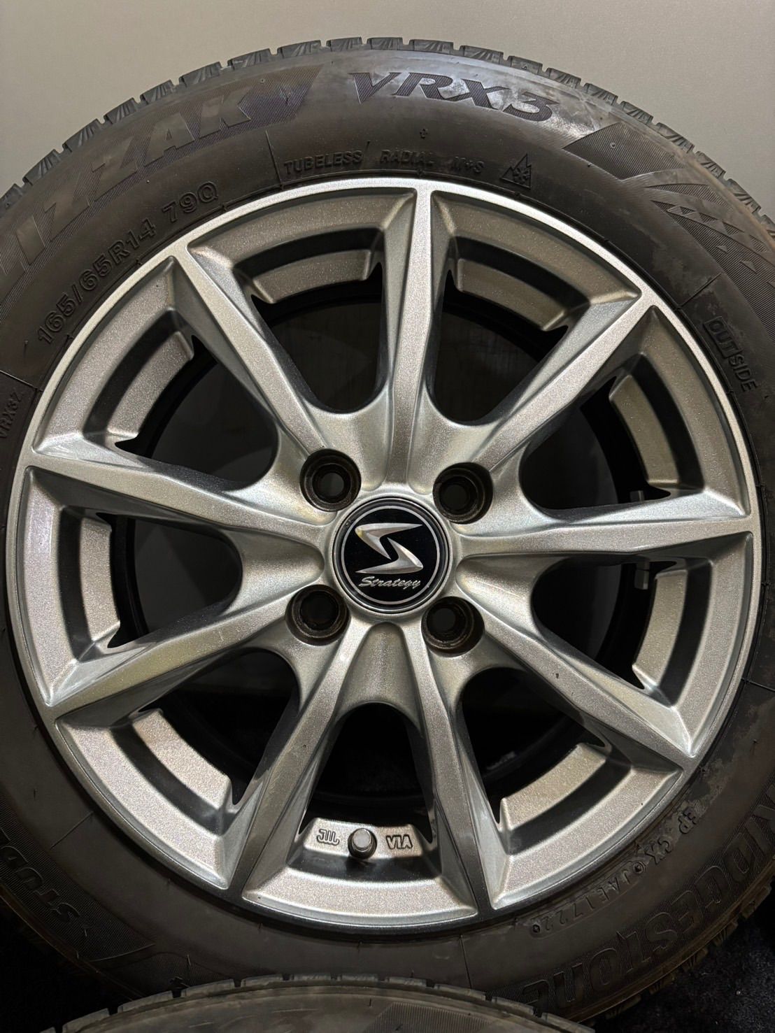 ☆165/65R14 BRIDGESTONE/VRX3 22年製 Strategy 14インチ 5.5J +42 100