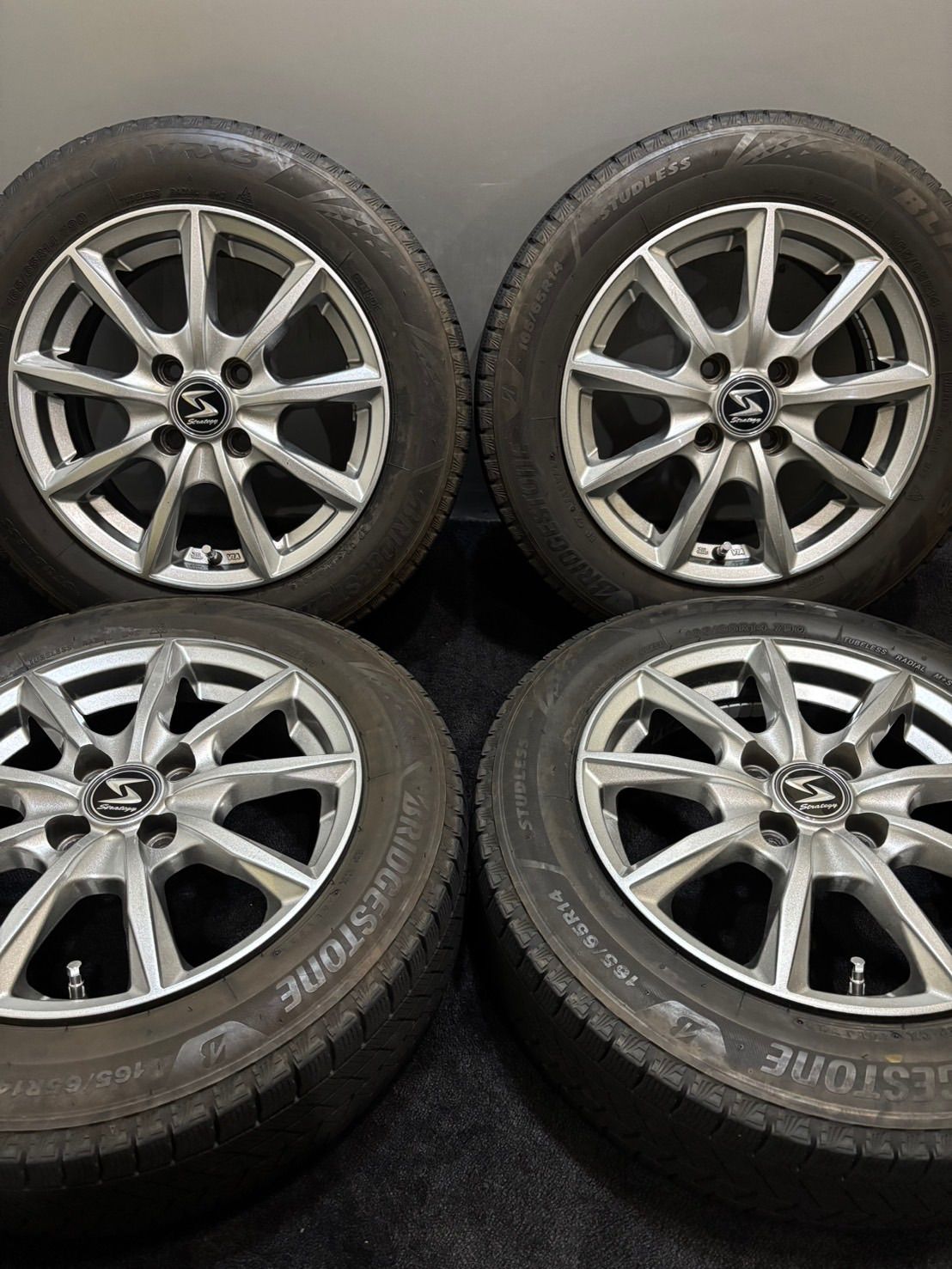 ☆165/65R14 BRIDGESTONE/VRX3 22年製 Strategy 14インチ 5.5J +42 100