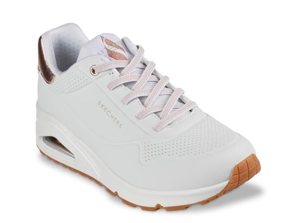 スケッチャーズ レディース シューズ スニーカー Skechers Uno Shimmer Away Sneaker Womens White ホワイト