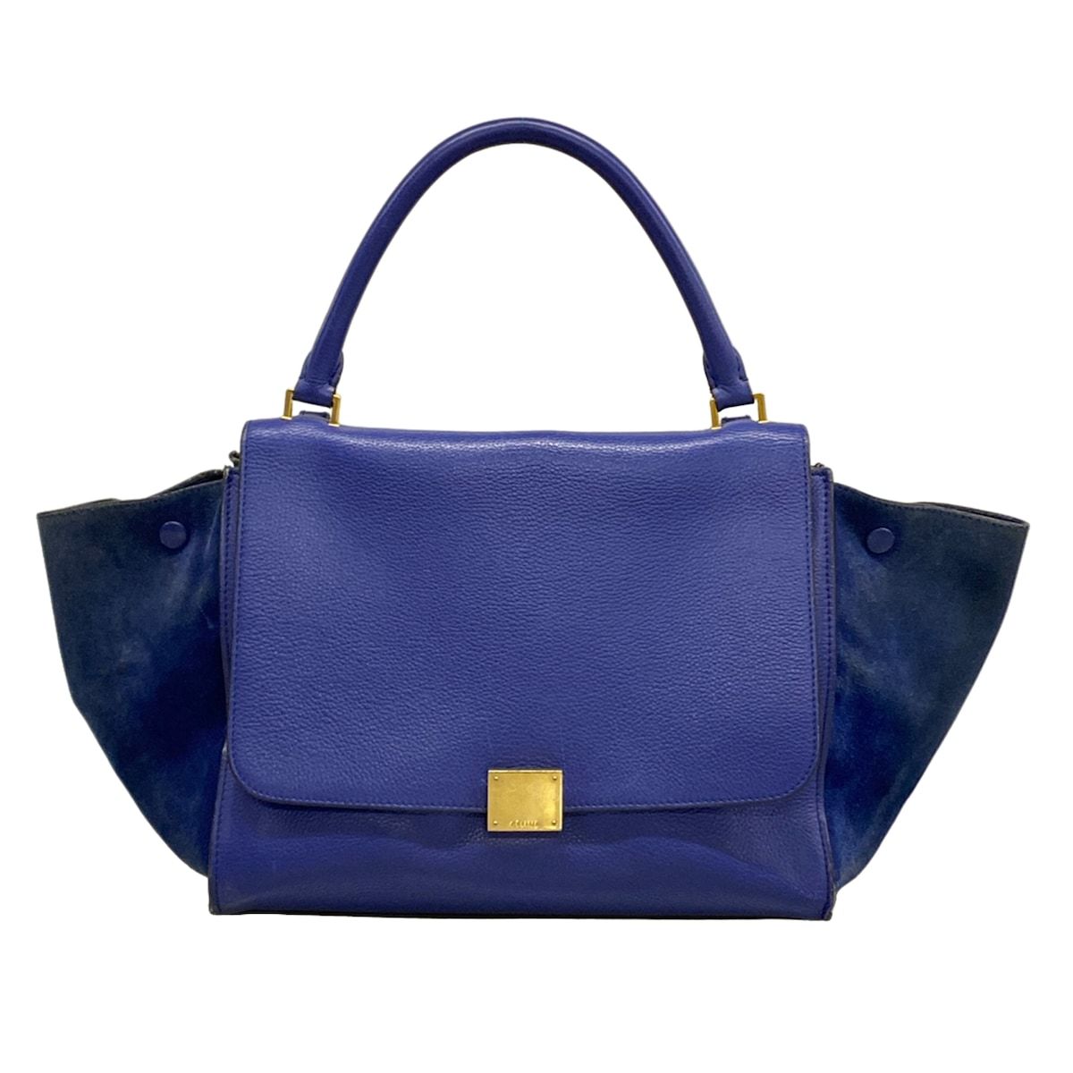 CELINE(セリーヌ) ハンドバッグ トラペーズミディアム ブルー レザー