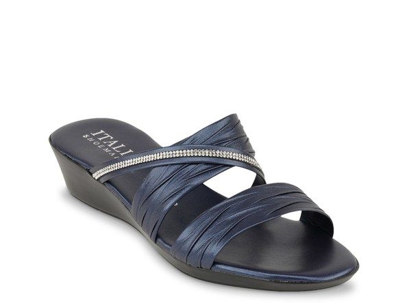 イタリアンシューメーカー レディース シューズ サンダル Italian Shoemakers Hollis Wedge Sandal Blue ブルー