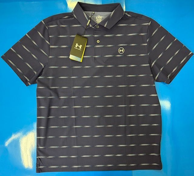 【新品未使用品】アンダーアーマー UAドライブチル プリント ポロ 6009724 メンズ ゴルフウェア ゴルフ UNDER ARMOUR（葛西店）