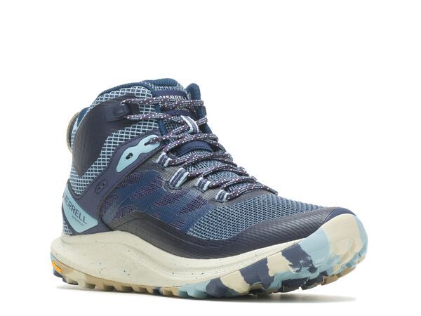 メレル レディース シューズ ブーツ・レインブーツ Merrell Antora 3 Mid Hiking Boot Womens Sea Blue ブルー