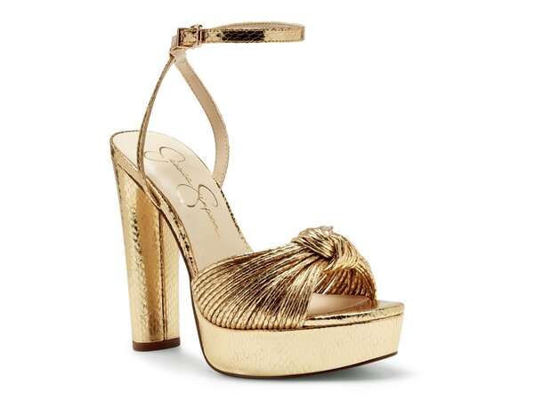 ジェシカシンプソン レディース シューズ サンダル プラットフォーム Jessica Simpson Immie Platform Sandal Gold Metallic ゴールド