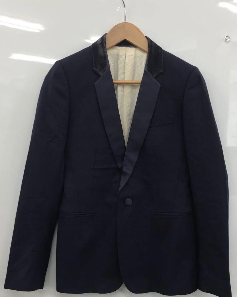 NUMBER (N)INE　ナンバーナイン　テーラードジャケット　サイズ表記：0　シルク　ウール　パープル　くるみボタン 服 (26271)
