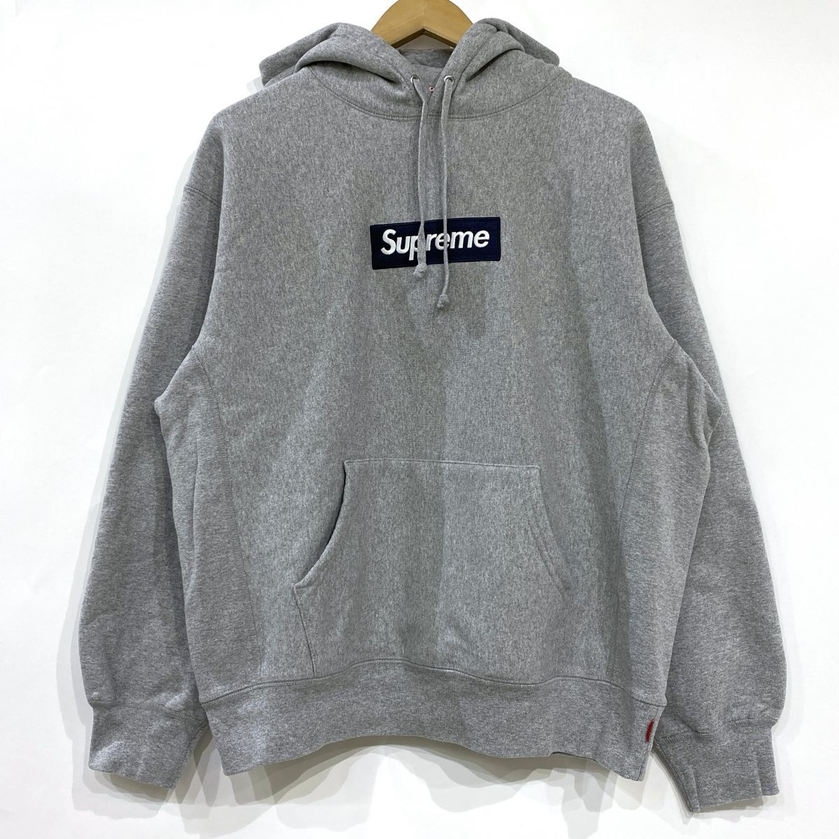 Supreme シュプリーム Box Logo Hooded Sweatshirt パーカー ヘザーグレー Mサイズ ※中古