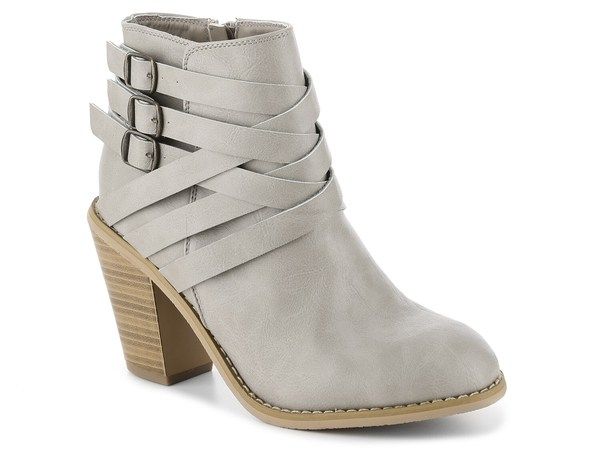 ジュルネ コレクション レディース シューズ ブーツ・レインブーツ Journee Collection Strap Bootie Stone ストーン