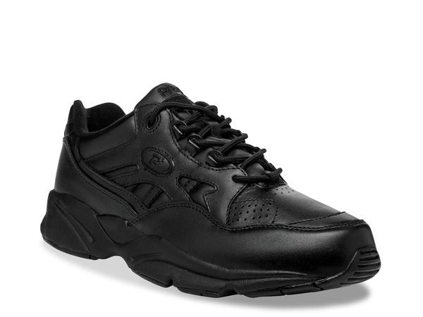 プロペット メンズ シューズ スニーカー Propet Stability Walker Walking Shoe Black Leather ブラック