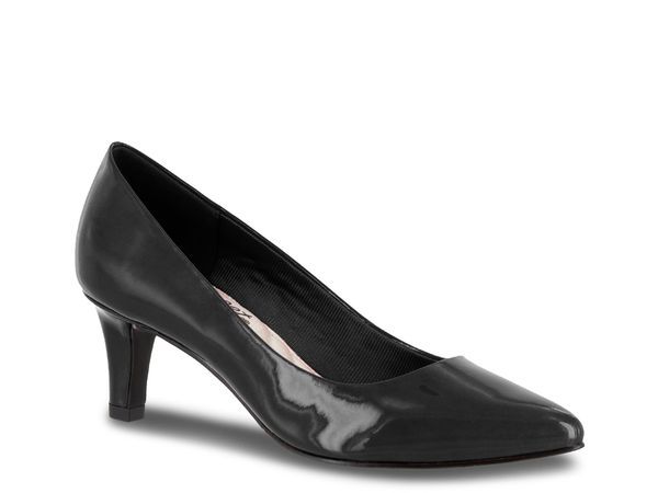 イージーストリート レディース シューズ パンプス Easy Street Pointe Pump Black Faux Patent Leather ブラック