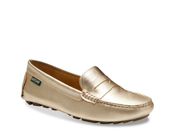 イーストランド レディース シューズ スリッポン・ローファー Eastland Patricia Driving Loafer Gold Metallic Leather ゴールド