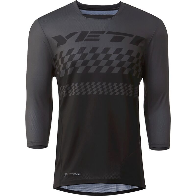 イエティ サイクル メンズ トップス Tシャツ ジャージー Yeti Cycles Enduro 34Sleeve Jersey Mens Black Checker ブラック