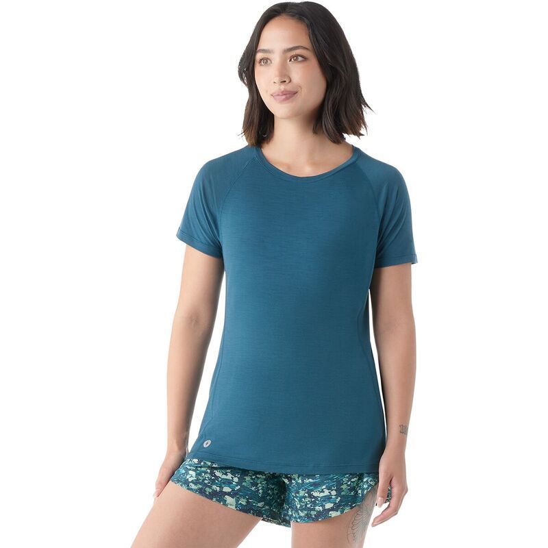 スマートウール レディース トップス Tシャツ 半袖 Smartwool Merino Sport Ultralite ShortSleeve Shirt Womens Twilight Blue ブルー