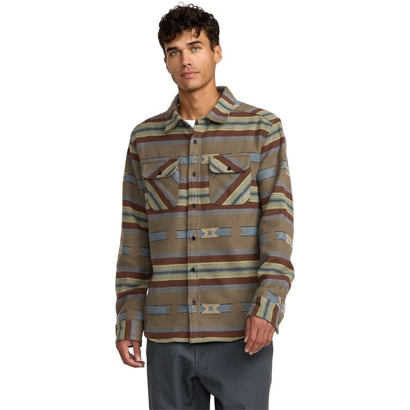 ルーカ メンズ トップス シャツ 長袖 RVCA Dayshift Blanket LongSleeve Flannel Mens Mushroom