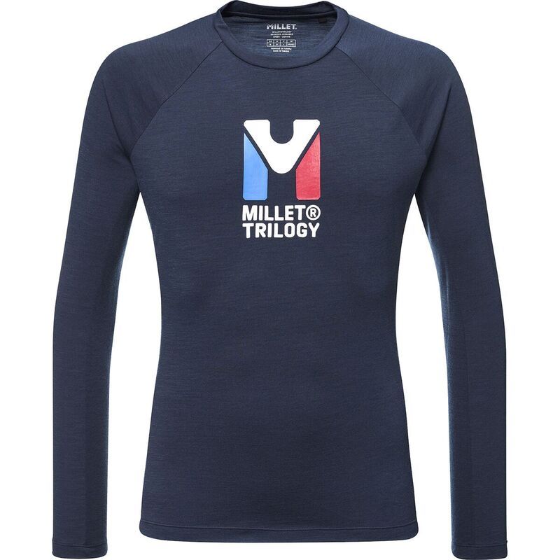 ミレー メンズ トップス Tシャツ ウール 長袖 MILLET Trilogy Wool Ts LongSleeve Top Mens Saphir