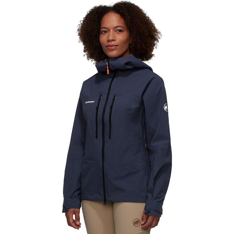 マムート レディース アウター ジャケット・ブルゾン フーデッドジャケット ジャケット Mammut Taiss HS Hooded Jacket Womens MarineBlack ブラック