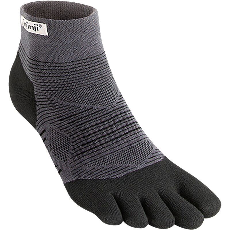 インジンジ メンズ アンダーウェア 靴下 ミニ Injinji Run Lightweight MiniCrew Sock Black ブラック