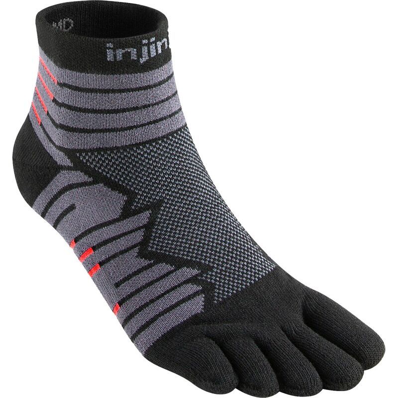 インジンジ レディース アンダーウェア 靴下 ミニ Injinji Run Technical MiniCrew Sock Onyx