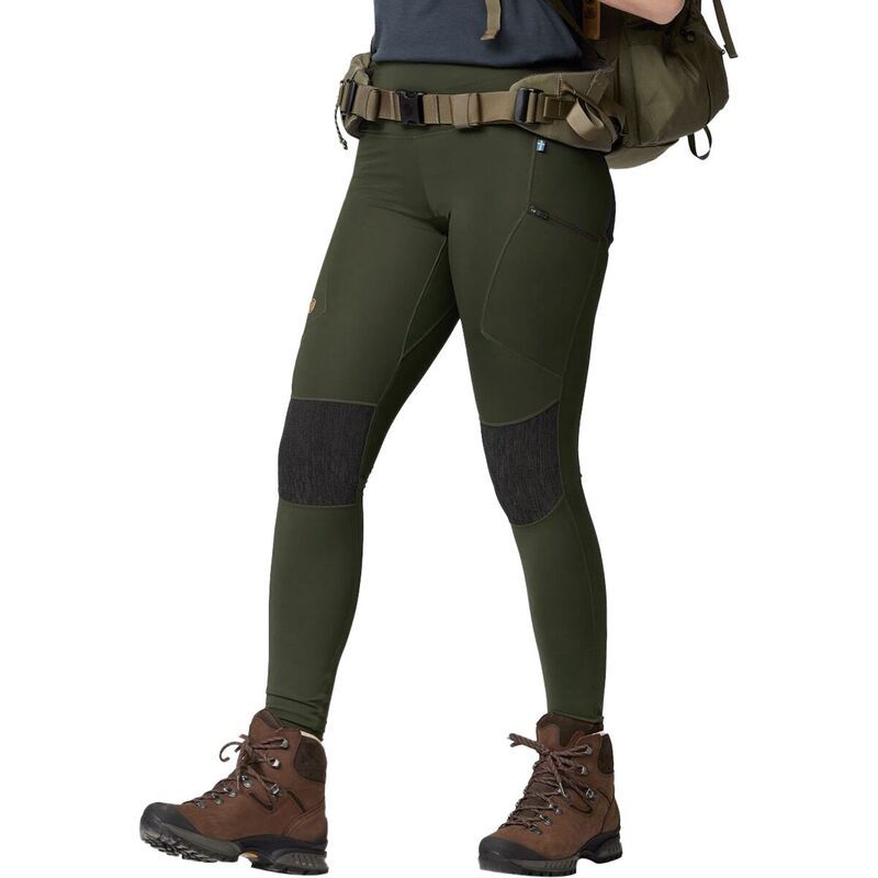フェールラーベン レディース ボトムス カジュアルパンツ Fjallraven Abisko Trekking Tights HD Womens Deep Forest フォレスト