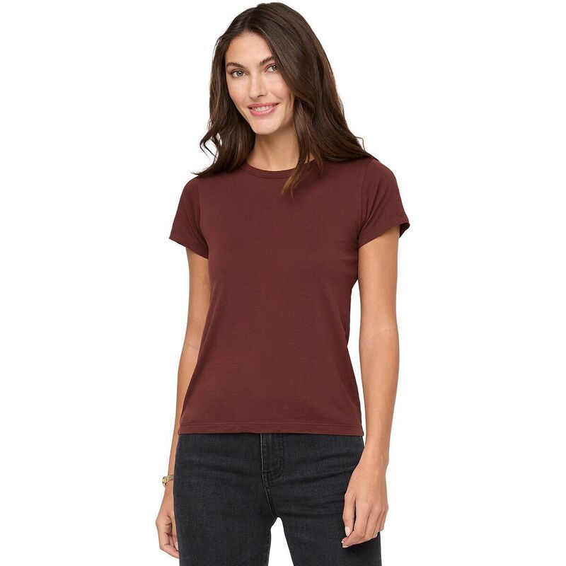 DUER レディース トップス Tシャツ DUER PurePima Slim Crew Top Womens Rich Maroon マルーン