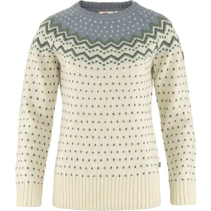フェールラーベン レディース アウター ニット・セーター セーター ニット Fjallraven Ovik Knit Sweater Womens Chalk WhiteFlint Grey ホワイト