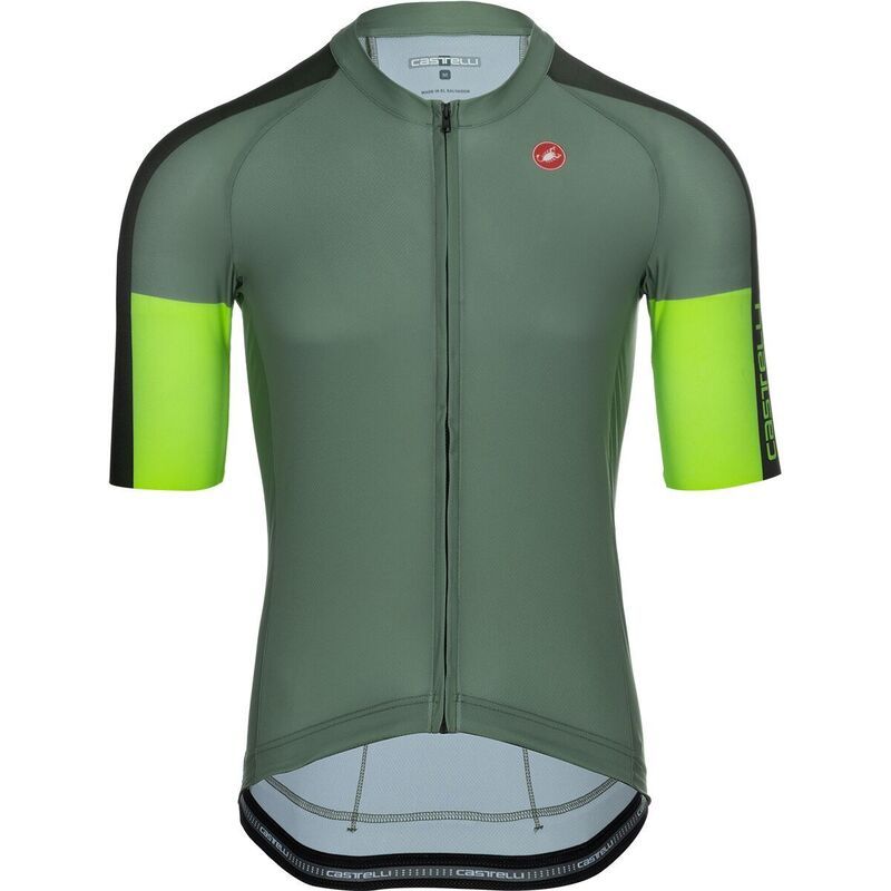 カステリ メンズ トップス Tシャツ ジャージー Castelli Entrata 6 Limitedition Jersey Mens Green PepperDeep GreenElectric Lime ライム