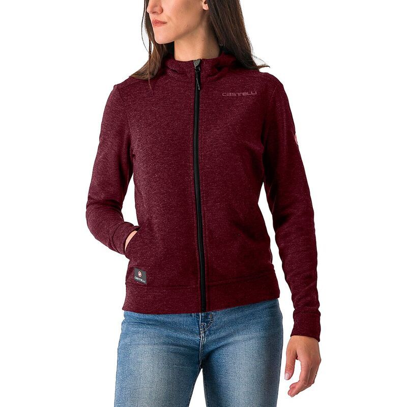 カステリ レディース アウター ジャケット・ブルゾン フリース ジャケット Castelli Milano FullZip Fleece Jacket Womens Deep Bordeaux