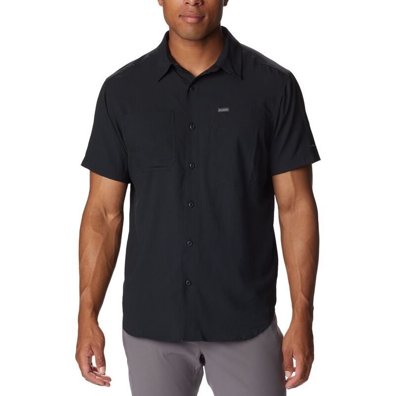 コロンビア メンズ トップス シャツ 半袖 Columbia Silver Ridge Utility Lite ShortSleeve Shirt Mens Black ブラック