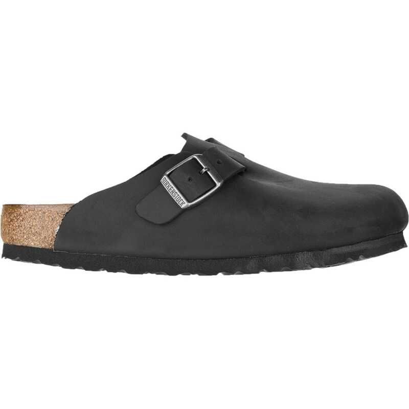 ビルケンシュトック メンズ シューズ サンダル レザー Birkenstock Boston Leather Clog Mens Black Oiled Leather ブラック