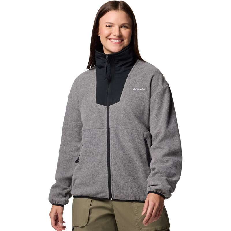コロンビア レディース アウター ジャケット・ブルゾン フリース ジャケット Columbia Sequoia Grove FullZip Fleece Jacket Womens City Grey HeatherBlack ブラック