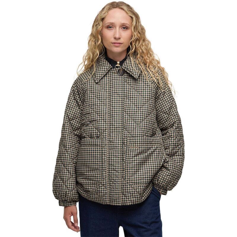 バブアー レディース アウター ジャケット・ブルゾン キルティング Barbour Laoise Check Quilted Jacket Womensage HoundstoothSandune セージ