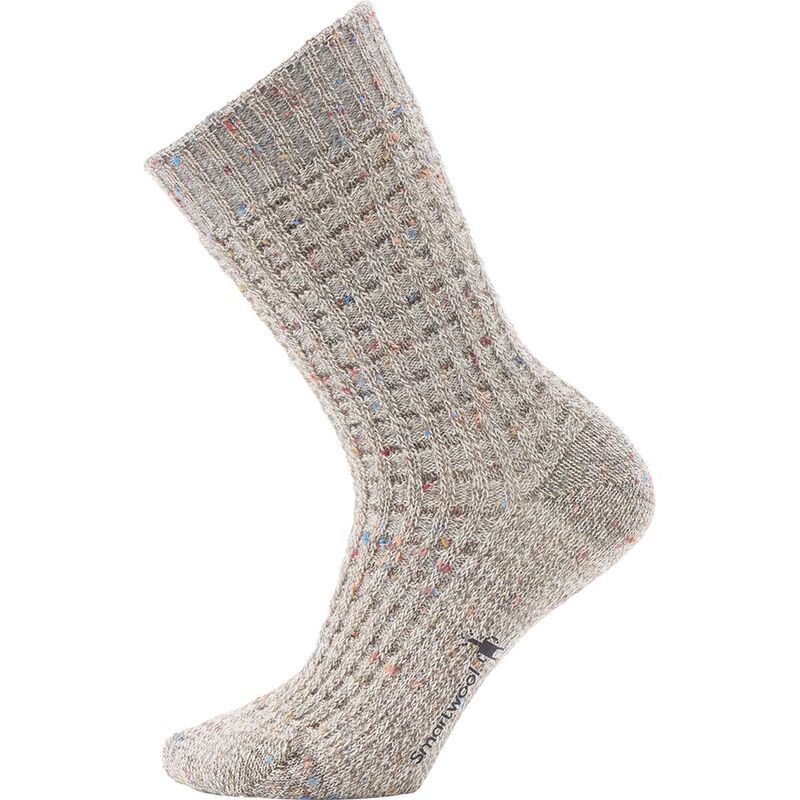 スマートウール メンズ アンダーウェア 靴下 Smartwool Everyday Waffle Press Crew Sock TaupeNatural Marl マール