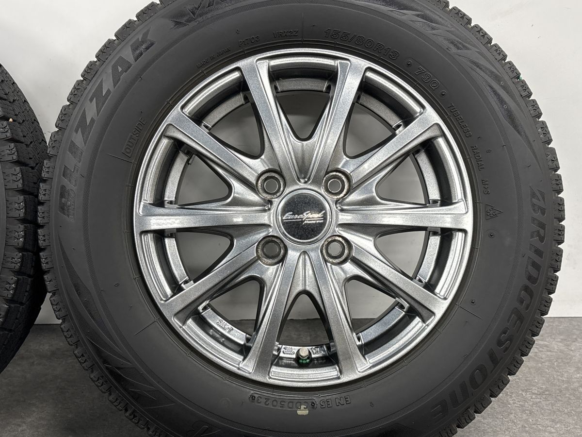 パッソ などに】ユーロスピード 13in 5.0B +35 PCD100 ブリヂストン