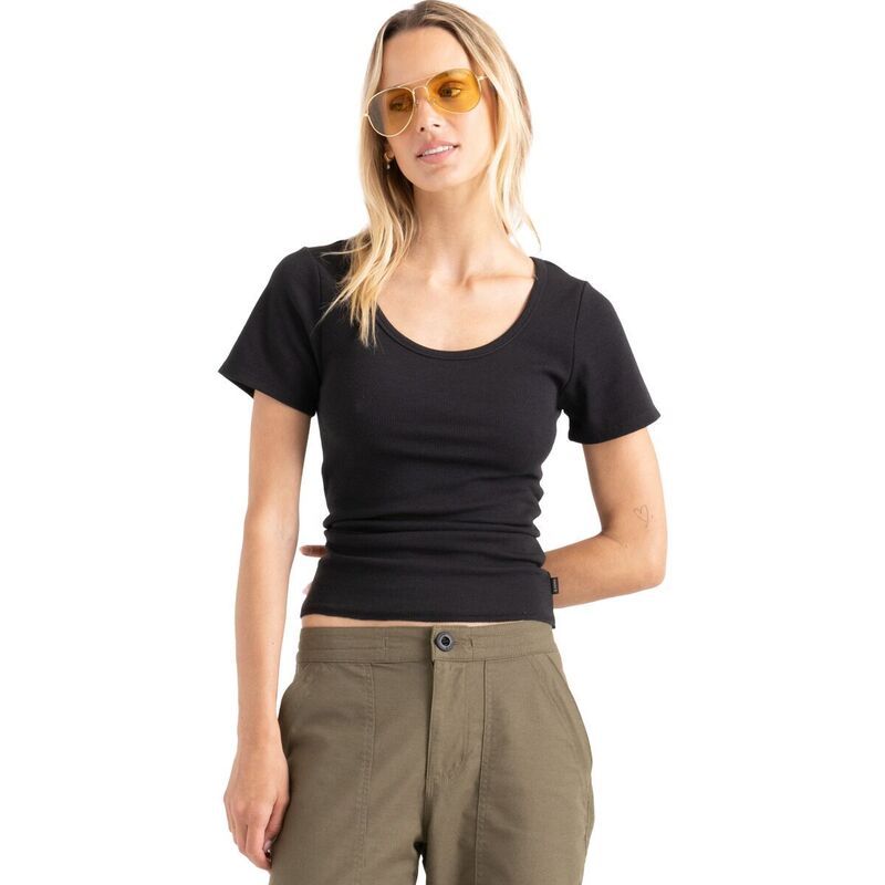 ローアク レディース トップス Tシャツ Roark Wind Worn TShirt Womens Black ブラック