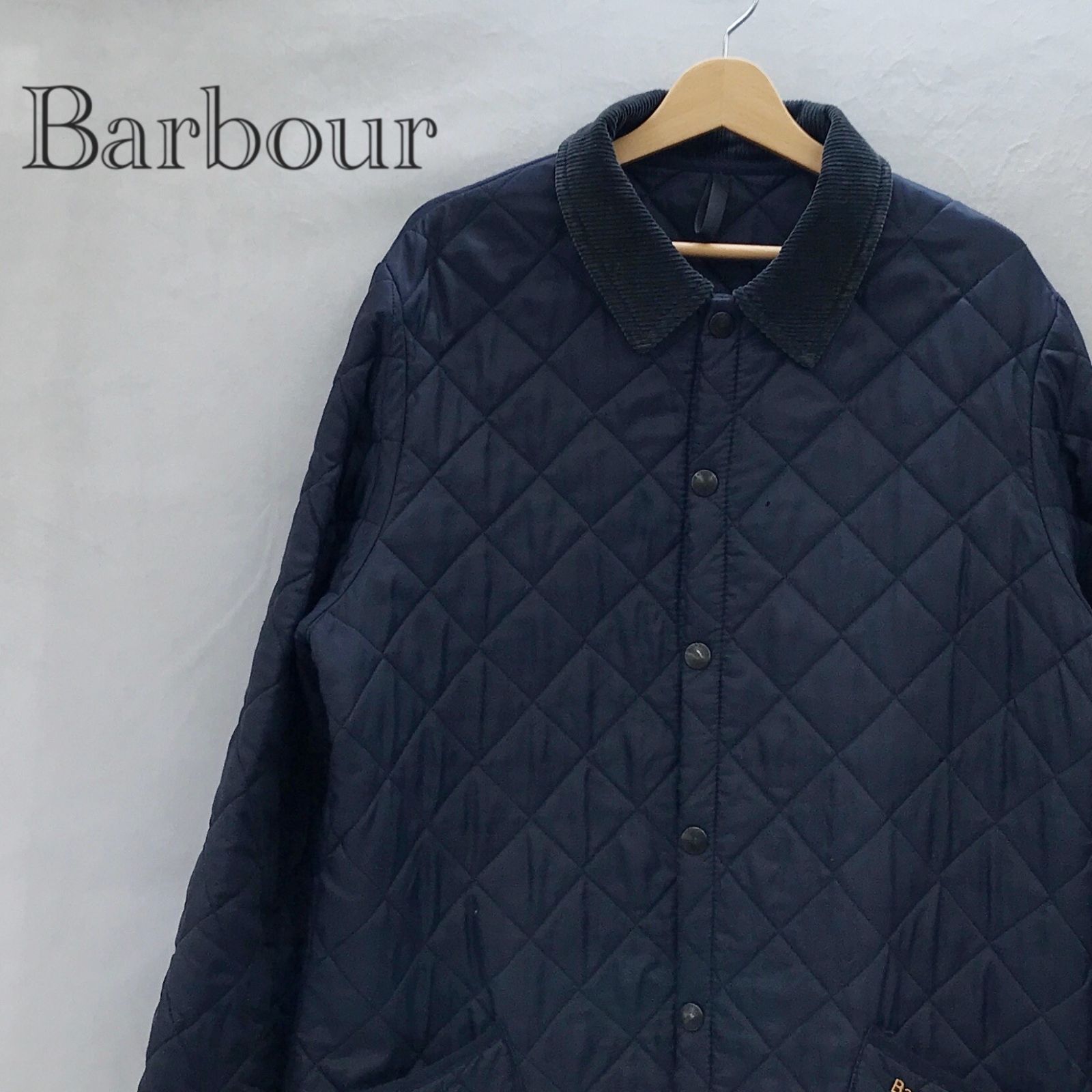 Barbour ばぶあー キルティングジャケット LIDDESDALE アウター メンズ M ネイビー メンズ ファッション _233023