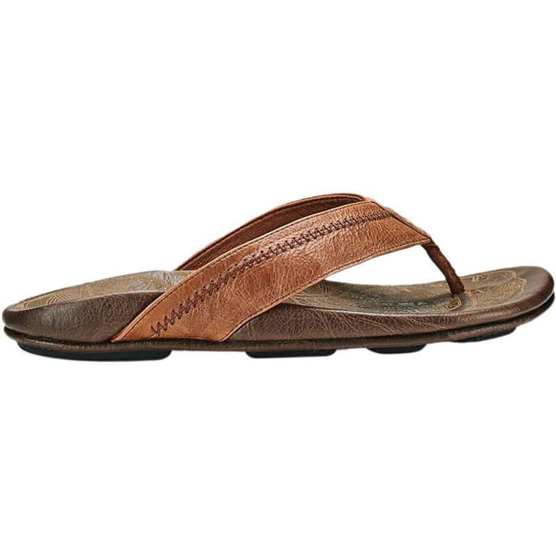 オルカイ メンズ シューズ サンダル Olukai Hiapo Flip Flop Mens RumDark Wood