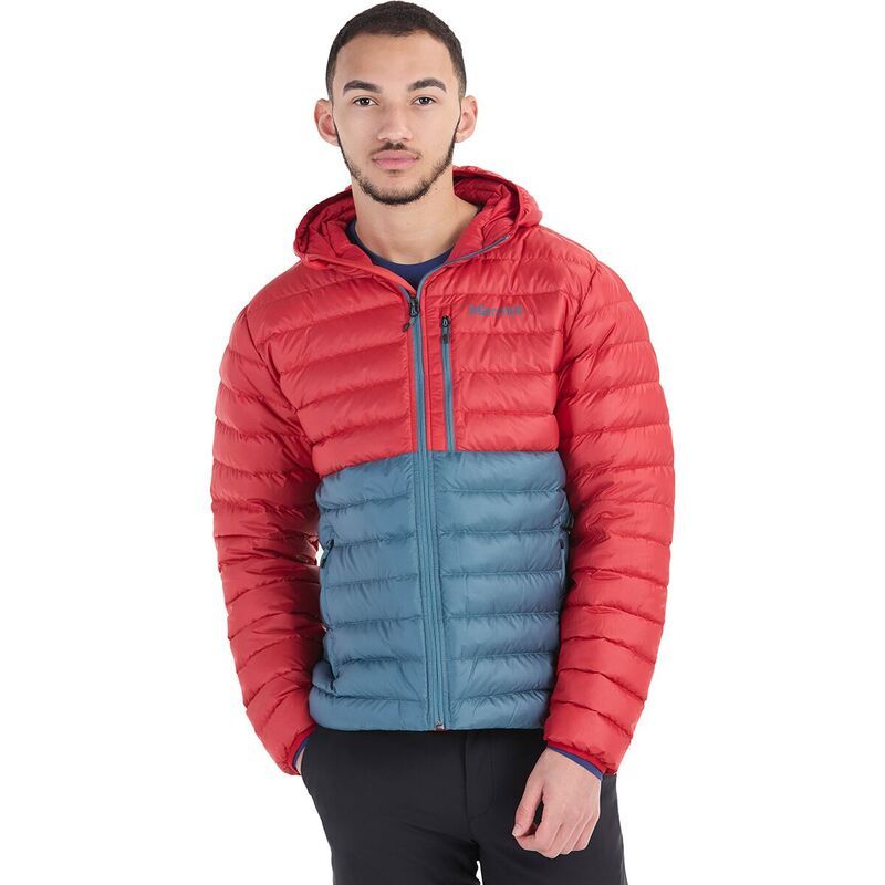 マーモット メンズ アウター ジャケット・ブルゾン フーデッドジャケット ダウン ジャケット Marmot Highlander Down Hooded Jacket Mens Team RedMoon River レッド