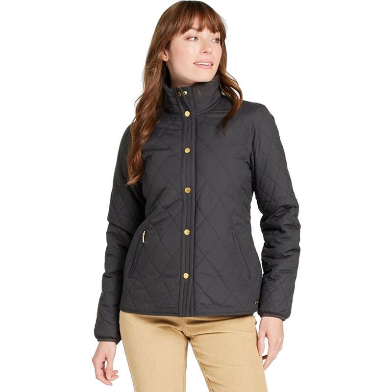 エルエルビーン レディース アウター ジャケット・ブルゾン キルティング ジャケット LLBean Beans Cozy Quilted Regular Jacket Womens Darkest Gray グレー