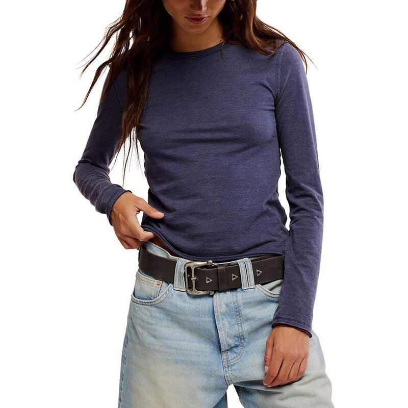 フリーピープル レディース トップス Tシャツ Free People Nova Tee Long Sleeve Shirt Womens Peacoat