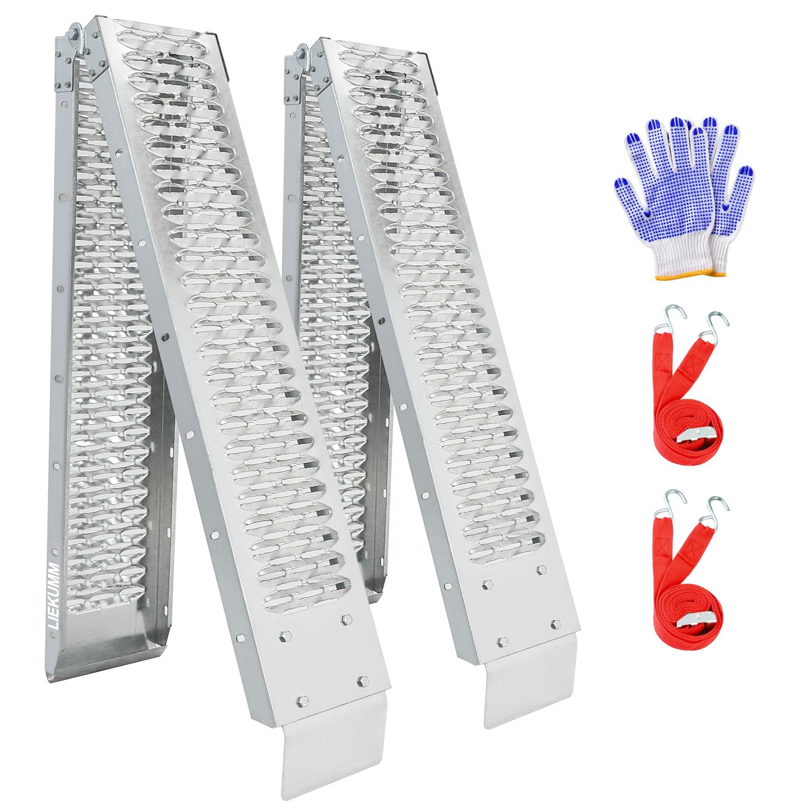 ☆新品☆LIEKUMM ラダーレール 2本 長さ210*幅22cm 耐荷重440kg スチール製 バイク ラダーレール 折りたたみ 滑り止め バイク スロープ除雪機 車載 軽トラ 002e69a9 14,259円